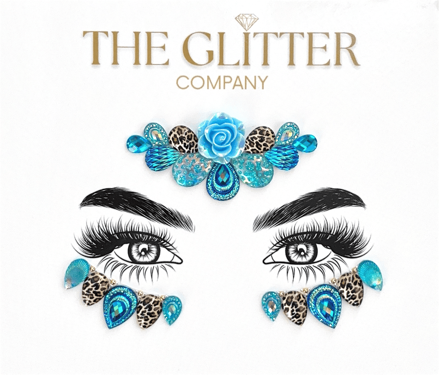 Blue Blossom Panther Face Gem