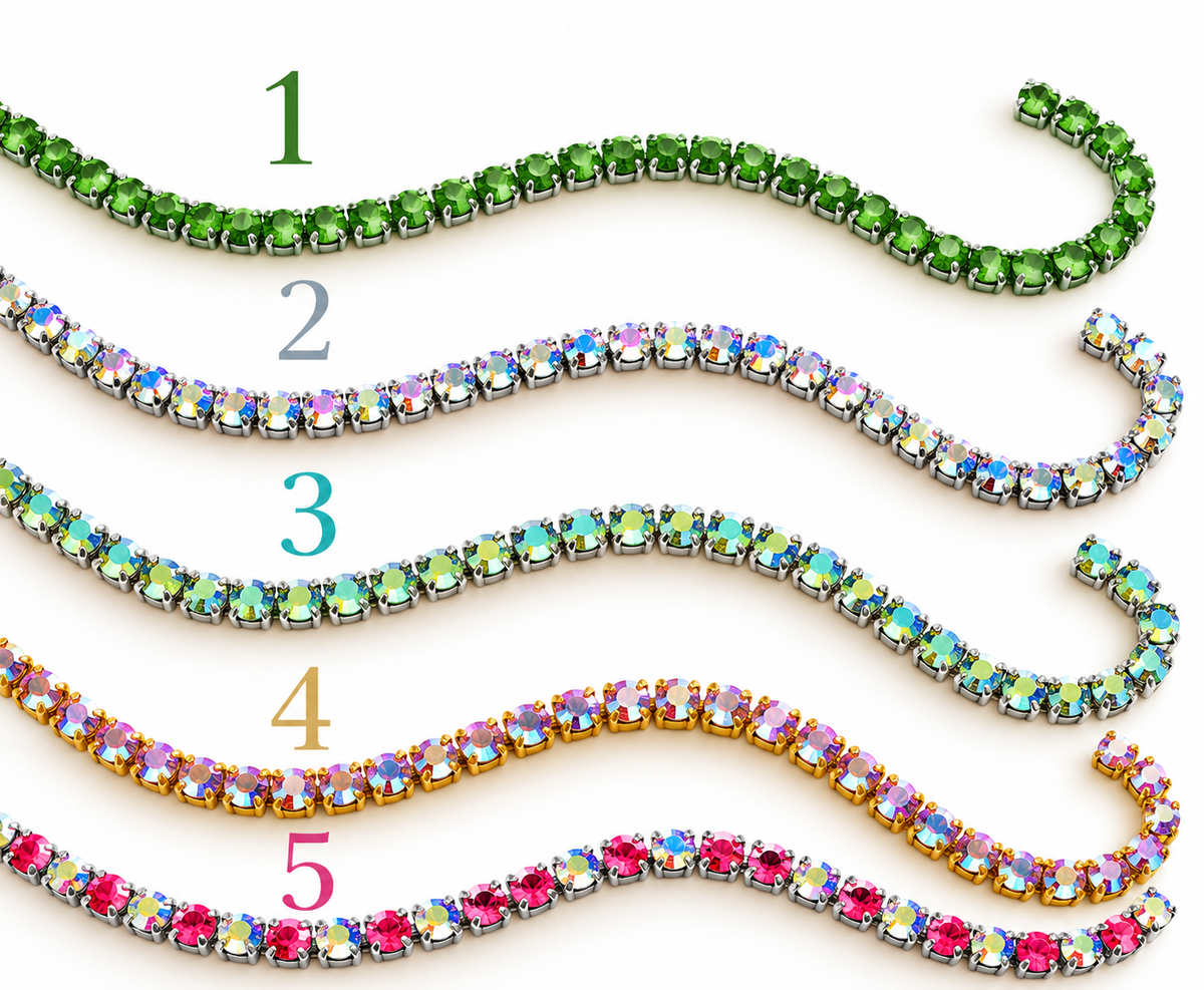 Strass Ketting 1,5 m