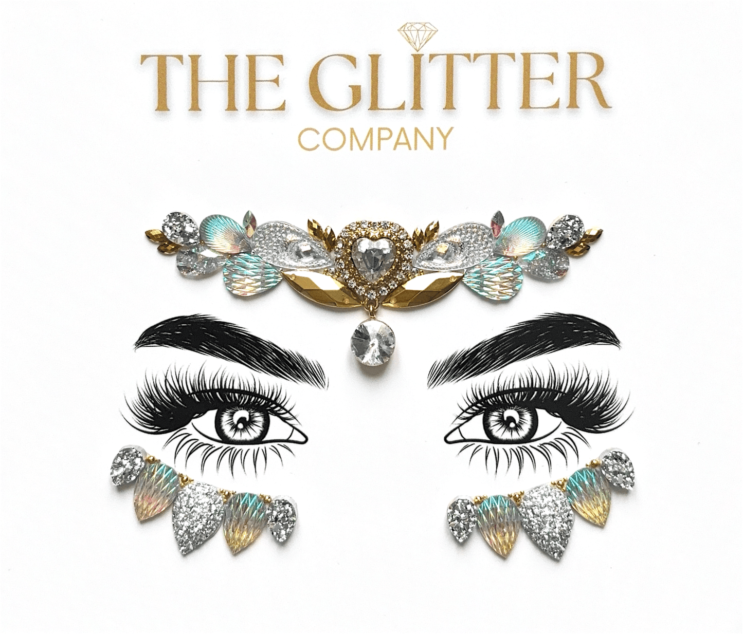 Crystal Heart Face Gem