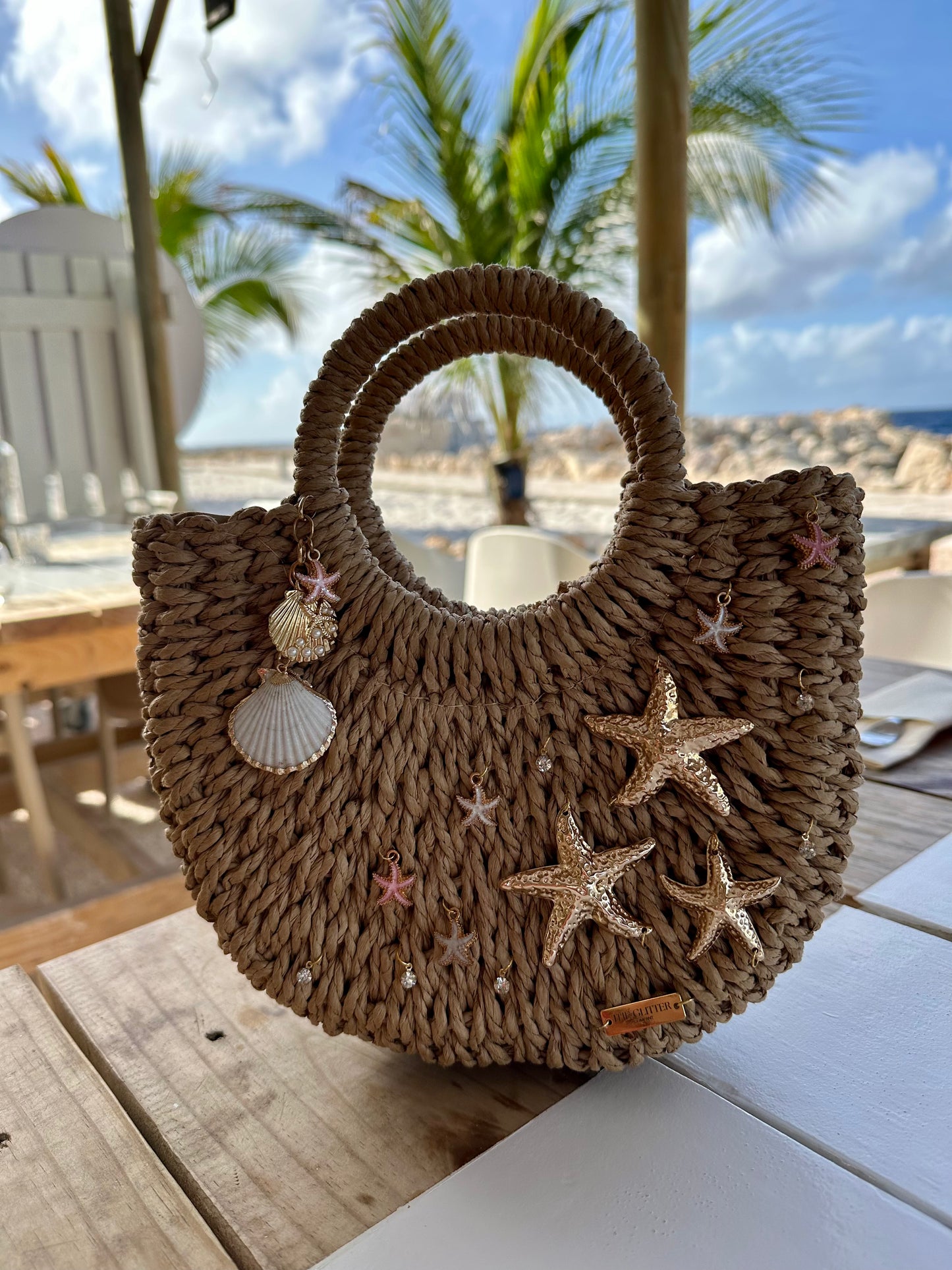 Brown Star Beach Bag