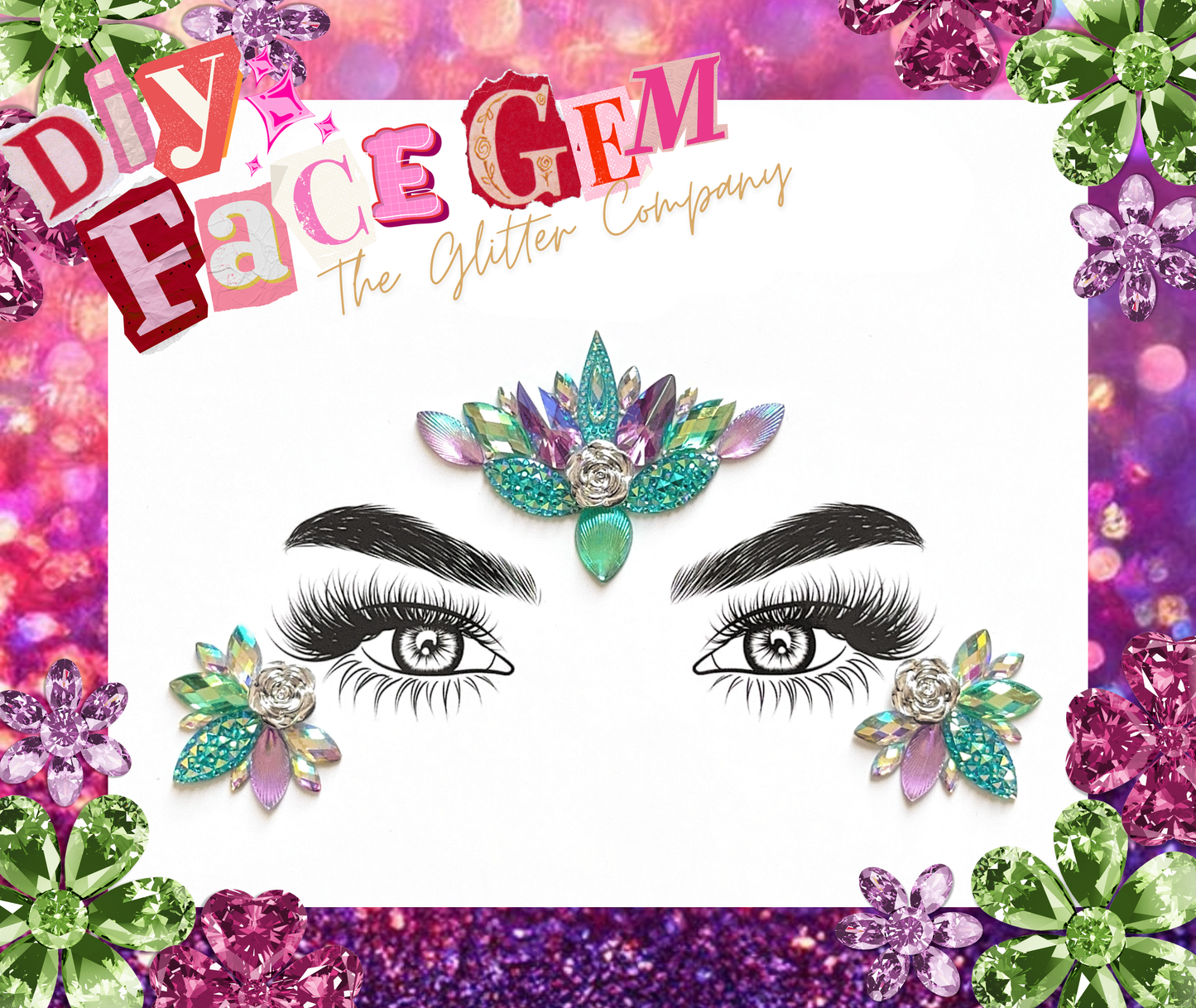 DIY Mystic Lagoon Shell Face Gem Kit