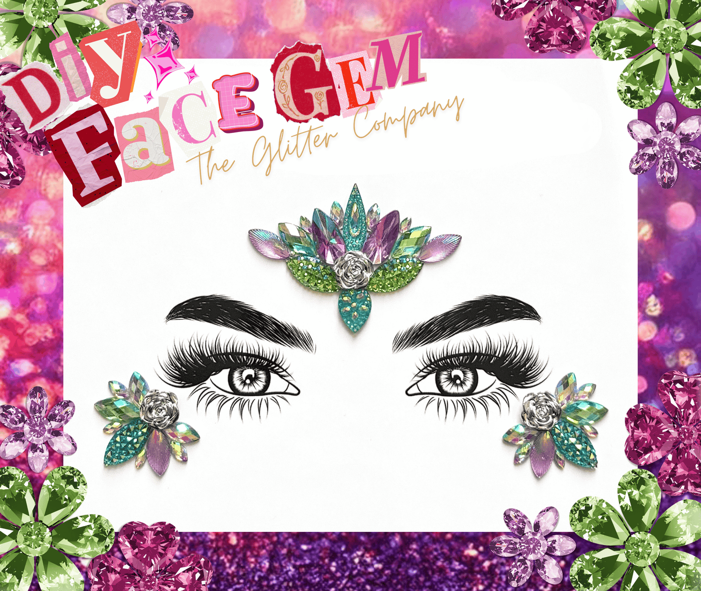 DIY Mystic Lagoon Flower Face Gem Kit