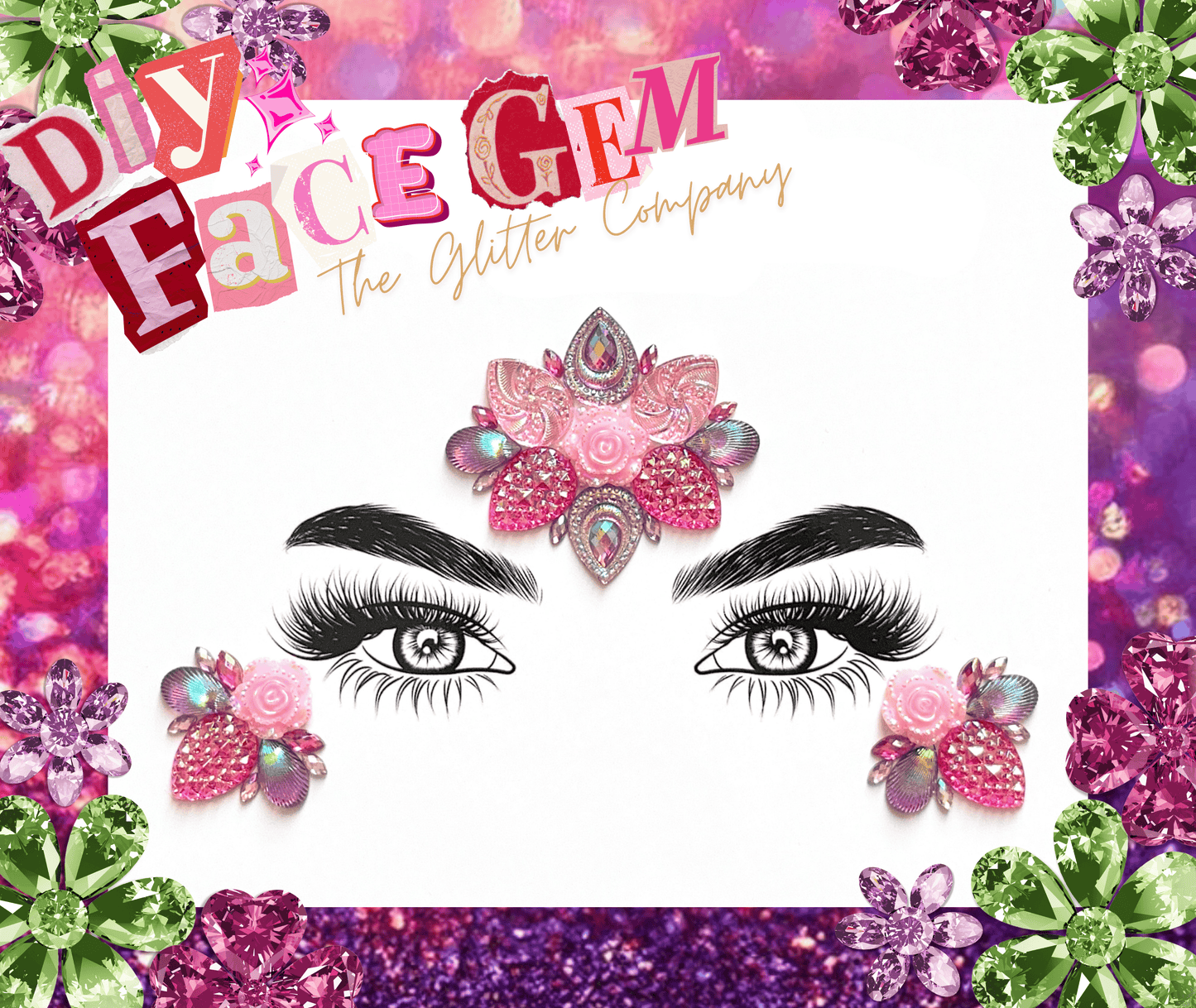 DIY Lilac Blossom Face Gem Kit